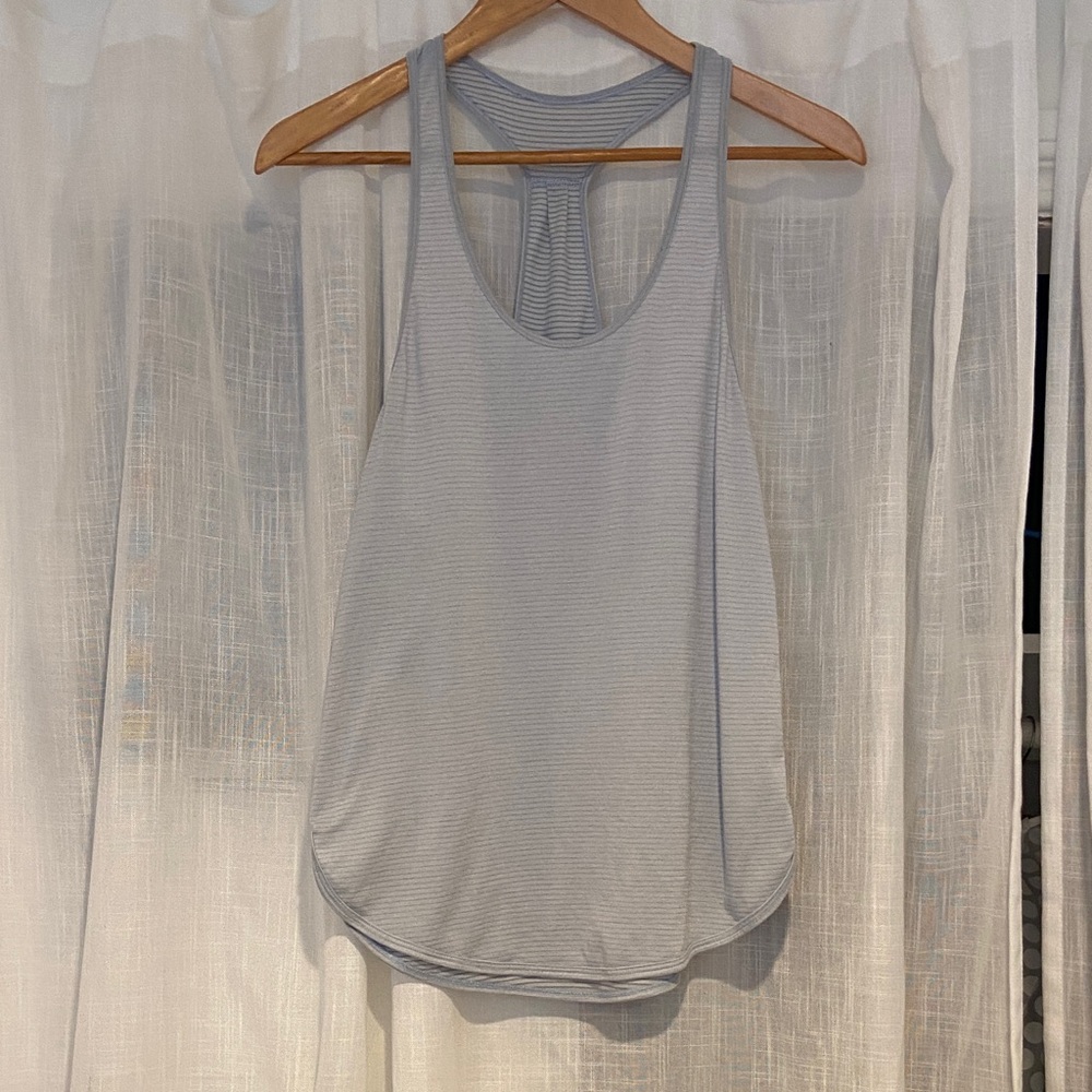 Lululemon Gray Stripe Racerback Top